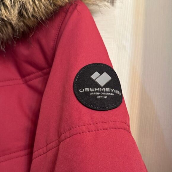 Obermeyer Womens Tuscany II Jacket Fur Trimmed Zip Up Size 8 Pockets Ski Snow - Picture 7 of 16